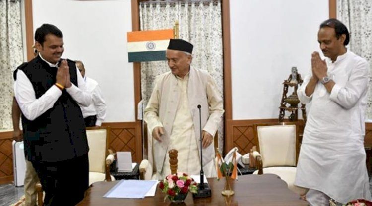 महाराष्ट्र की सियासत में बड़ा उलटफेर, बीजेपी-एनसीपी की बनी सरकार, देवेंद्र फडणनीस मुख्यमंत्री और अजित पवार बने उपमुख्यमंत्री, संजय राउत हुए आगबबूला